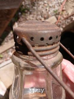Perko Wonder Junior Ice Scater's Lantern Antique No Glass Cracks Surface Rust