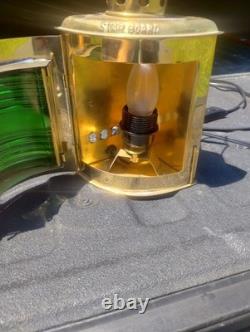 Port & Starboard Lanterns, Antique Brass Finish, Nautical Lamps, Ship Lights