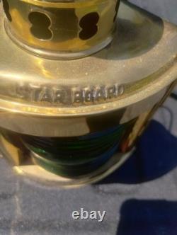 Port & Starboard Lanterns, Antique Brass Finish, Nautical Lamps, Ship Lights