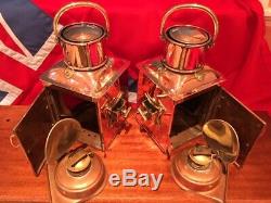 Port & Starboard Lights Vintage Pair If Navigation Lights Lanterns Copper Lamps