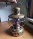 Procter's Pat. 1876 Solid Brass Antique Ship's Lantern With Amethyst Glass Globe