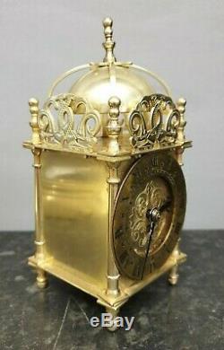 Quality Mechanical Smiths Brass Lantern Style Clock