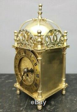 Quality Mechanical Smiths Brass Lantern Style Clock