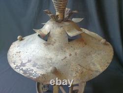 RARE Antique Industrial Gas Arc Lamp Frame 1890s Hanging Depot Lantern Steampunk