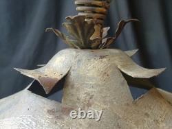 RARE Antique Industrial Gas Arc Lamp Frame 1890s Hanging Depot Lantern Steampunk