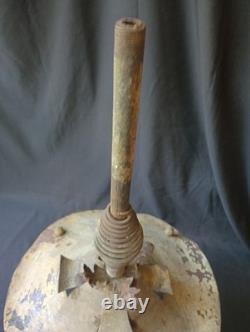 RARE Antique Industrial Gas Arc Lamp Frame 1890s Hanging Depot Lantern Steampunk