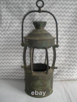 RARE Antique Maritime French Lantern Barbier & Fenestre Paris Inc. Copper