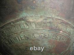 RARE Antique Maritime French Lantern Barbier & Fenestre Paris Inc. Copper