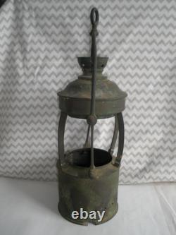 RARE Antique Maritime French Lantern Barbier & Fenestre Paris Inc. Copper