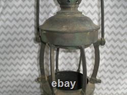 RARE Antique Maritime French Lantern Barbier & Fenestre Paris Inc. Copper