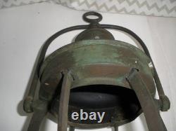 RARE Antique Maritime French Lantern Barbier & Fenestre Paris Inc. Copper
