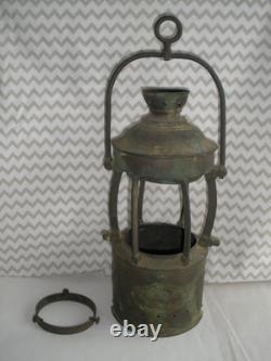 RARE Antique Maritime French Lantern Barbier & Fenestre Paris Inc. Copper