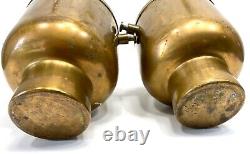 RARE Antique PAIR Brass Ship Lantern Gimbal Nautical Yacht Maritime Vintage