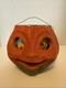 RARE Antique Vintage 6 Papier M&acirc;ch&eacute; Halloween Jack'O Lantern Candy Bucket 6