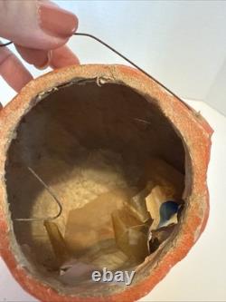 RARE Antique Vintage 6 Papier Mâché Halloween Jack'O Lantern Candy Bucket 6