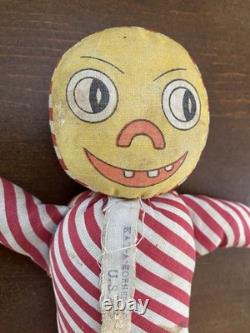 RARE Antique Vintage Halloween Rag doll Kat-A-Korner Toys USA Jack-o-lantern