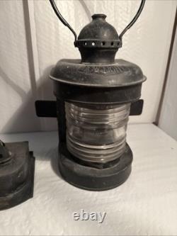 RARE Antique Vintage Ship Bow Light Lantern marine candle steampunk boat pier