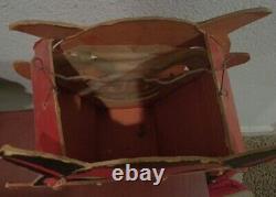 RARE Vintage Antique Halloween Devil Jack O Lantern Cardboard Candle Bucket