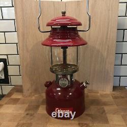 RARE Vintage Coleman Lantern 200 A Burgundy Maroon 10 61 withBox Early 1961