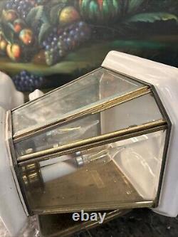RARE set Of 2 LARGE Porcelain and Brass outdoor Lights Carriage lanterns ESTATE