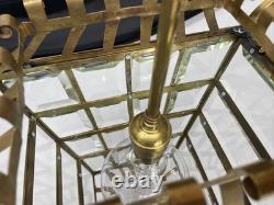 RESTORED Antique Vtg Arts & Crafts Deco Hall Light Pendant Hanging Porch Lantern