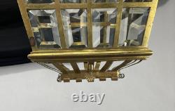 RESTORED Antique Vtg Arts & Crafts Deco Hall Light Pendant Hanging Porch Lantern