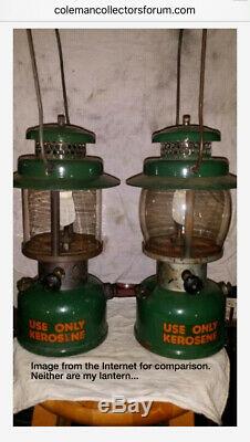 RE-LISTED Rare1944 Coleman 237B Kerosene Single Mantle Lantern with Brass Fount
