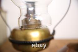 Railroad Lantern Oil Lamp Country Store hanging Light vintage brass Antique