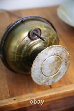 Railroad Lantern Oil Lamp Country Store hanging Light vintage brass Antique
