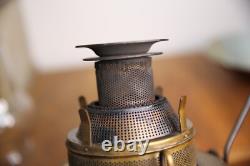 Railroad Lantern Oil Lamp Country Store hanging Light vintage brass Antique