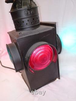 Railroad Lantern Vintage Light Electric Antique Lamp Switch 4 Way Signal