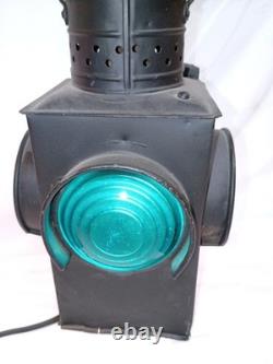 Railroad Lantern Vintage Light Electric Antique Lamp Switch 4 Way Signal