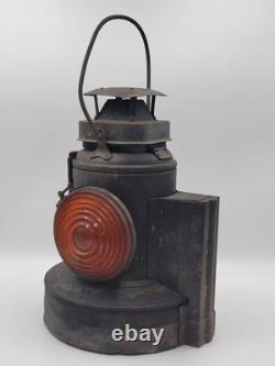 Rare ANTIQUE The ADLAKE Co. NON-SWEATING RED LENSE RR RAILROAD LAMP LANTERN
