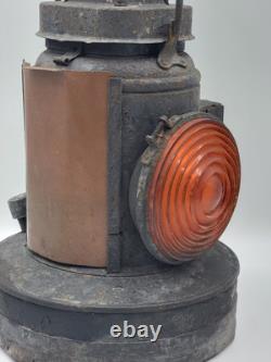 Rare ANTIQUE The ADLAKE Co. NON-SWEATING RED LENSE RR RAILROAD LAMP LANTERN