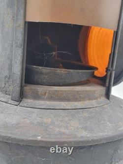 Rare ANTIQUE The ADLAKE Co. NON-SWEATING RED LENSE RR RAILROAD LAMP LANTERN
