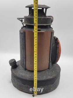 Rare ANTIQUE The ADLAKE Co. NON-SWEATING RED LENSE RR RAILROAD LAMP LANTERN