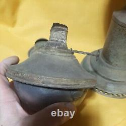 Rare Antique 1880 Hitchcock Wind Up Kerosene Lamp Lantern parts Repair Restore