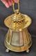 Rare Antique 18th Century Lanthorn Brass Lantern Horn Panel Windows Candle Lamp