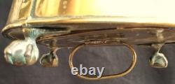 Rare Antique 18th Century Lanthorn Brass Lantern Horn Panel Windows Candle Lamp