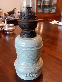 Rare Antique Celadon Matador Brenner 19th Century Kerosene Lantern