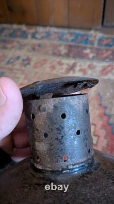 Rare Antique Early Country Metal Tin Hexagon Adjustable Candleholder Lantern 10