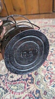 Rare Antique Early Primitive Metal Tin Wired Cage Candleholder Lantern 11 Cleat