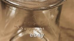 Rare Antique Embossed W MFG Co. Warren O. Lantern Globe Clear Glass Ohio