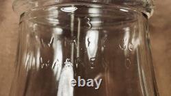 Rare Antique Embossed W MFG Co. Warren O. Lantern Globe Clear Glass Ohio