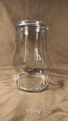 Rare Antique Embossed W MFG Co. Warren O. Lantern Globe Clear Glass Ohio