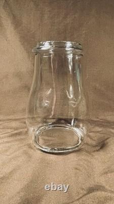 Rare Antique Embossed W MFG Co. Warren O. Lantern Globe Clear Glass Ohio