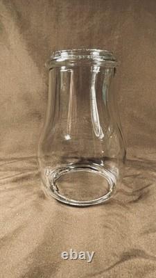 Rare Antique Embossed W MFG Co. Warren O. Lantern Globe Clear Glass Ohio