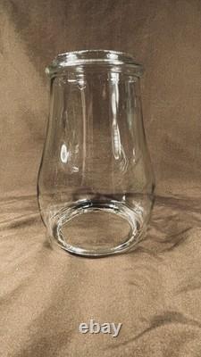 Rare Antique Embossed W MFG Co. Warren O. Lantern Globe Clear Glass Ohio