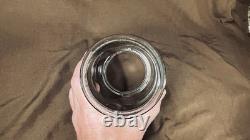 Rare Antique Embossed W MFG Co. Warren O. Lantern Globe Clear Glass Ohio