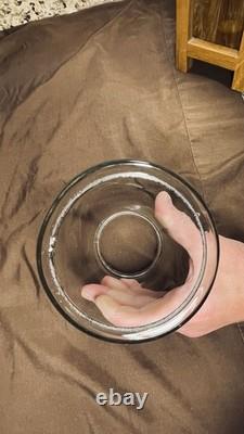 Rare Antique Embossed W MFG Co. Warren O. Lantern Globe Clear Glass Ohio